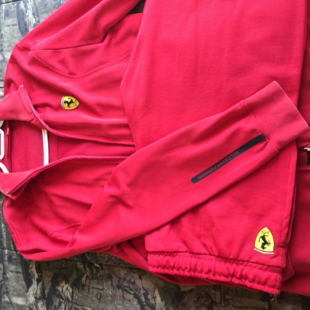 Ferrari Red Track Jacket and Pants Set